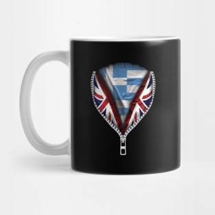 Greek Flag  Greece Flag zipped British Flag - Gift for Greek From Greece Mug